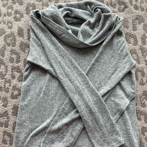 Grey cowl neck sweater